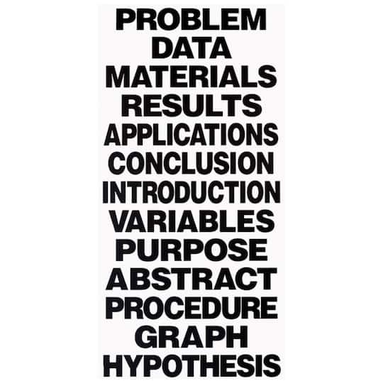 Black Flipside Science Fair Project Titles, 13 Per Pack, 12 packs